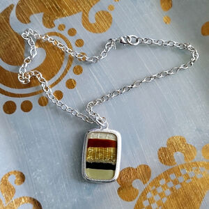 KC Designs Necklace - Bohemian Rectangular Pendant. Vintage